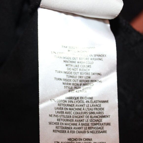 Joie Black  Zipper Front Skinny Denim Jeans Women's Size 25 - Picture 11 of 15